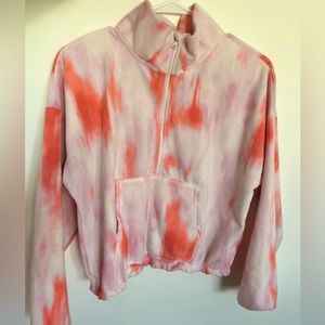 Pink and White Turtleneck Jacket